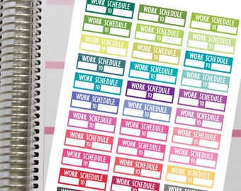 Planner Stickers Work Schedule Stickers