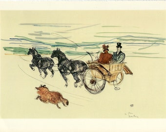Toulouse-Lautrec -Double Harness to Frame or to use in Paper Arts, Collage, Scrapbooking, Mixed Media and MORE PSS 2770