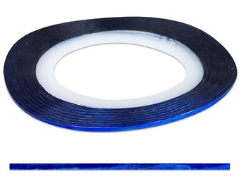 Blue 1.0 mm Nail Striping Tape - No Glue Needed! - For Nail Art, Nail Designs and Patterns, Creating Flawless Manicures and Pedicures