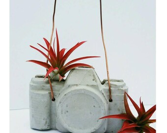 Concrete Camera/Camera Air Planter/Air Planter/Photographer Gift/Air Plant holder/Camera Decor/Concrete Decor/Photographer Lover/Industrial