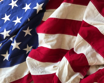 Large, Vintage, 50 Star American Flag - Valley Forge, 100% Cotton Bunting