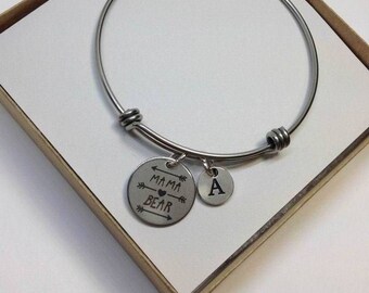 Mothers Day Gift, Mama Bear Bracelet, Mama Bear Bracelet, Personalized Mama Bear Jewelry, Gift for Mom
