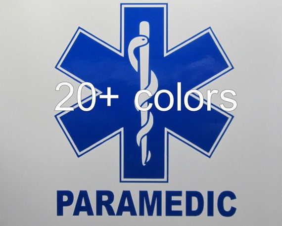 Paramedic Vinyl Decal / Sticker Available in 24 Colors