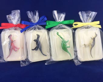 Frog and Dino Toy Soap - Frog Dinosaur Favors - Boy Party Favors- Birthday Party Favor- Boy Gift Soap - Soap for Boys