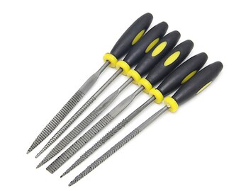 6 Piece Set Riffler Needle File Set - Jewelry Making Tools - Wood Rasp - Wax Carving - Plastic Sculpting Model Making Ships From USA