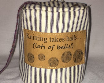 Yarn Owl Yarn Holder, medium size, also works great as a small project bag