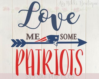 Love Me Some Patriots SVG, PNG, DXF files, instant download