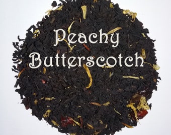 Peachy Butterscotch Black Tea Loose Leaf Ceylon Dessert Hot or Iced Cold Brew