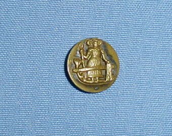 Metal Kate Greenaway Bo-Peep Nursery Rhyme Button