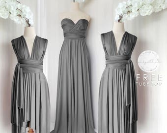 Gray bridesmaid dress | Etsy