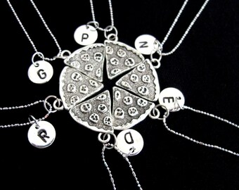 Pizza Necklace, Pizza Friendship Necklace, Best Friend Necklace, BFF Gift, Pizza Slice, Pizza Jewelry, Food Jewelry Free Shipping USA