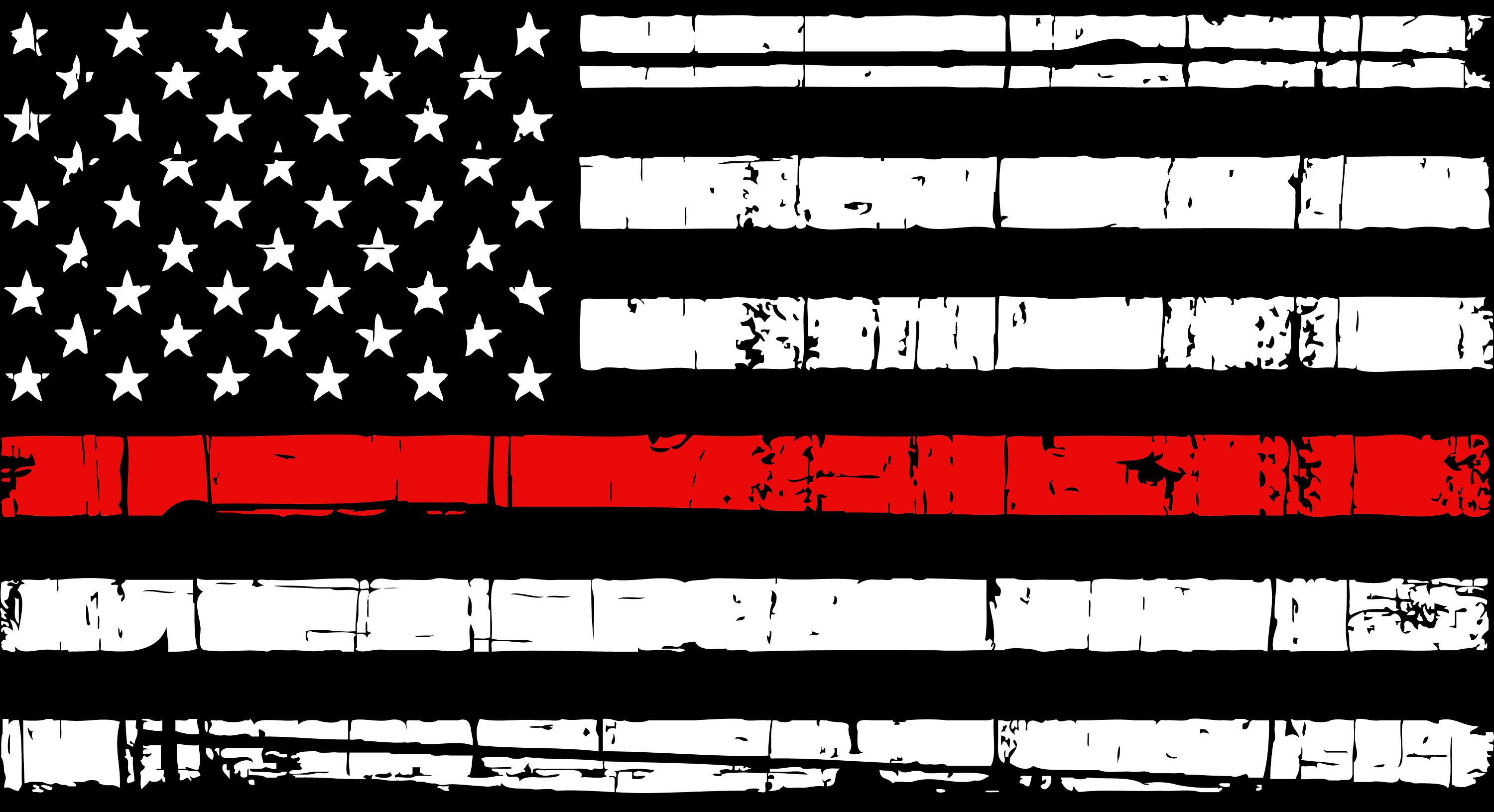 Distressed Thin Red Line American Flag SVG Digital Files