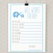 Blue Elephant Baby Shower, Printable Well Wishes For Baby, Baby Shower DIY, Blue Shower Invite, Boys Shower Invites, Baby Shower Prints