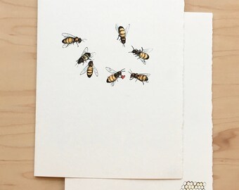 Friendship Card Honey Bees