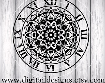 Free Free 252 Mandala Clock Cricut SVG PNG EPS DXF File