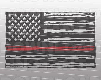 Firefighter Axe Flag SVG File American Firefighter Flag SVG