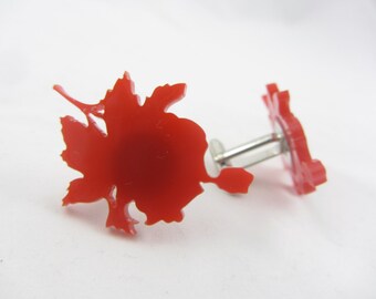 Rose Red Silhouette cufflinks