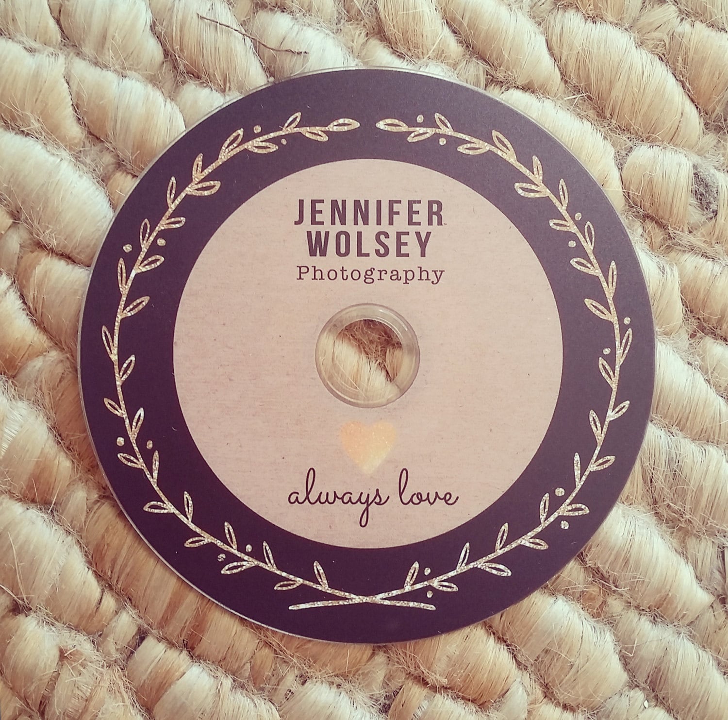 Custom Printed CD Labels wedding favors client photography