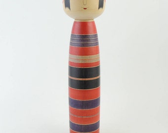 H37cm(14.6in) Vintage kokeshi doll, by Sashima Sato