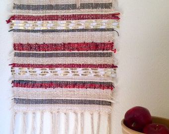 Golden Feather handwoven wall hanging