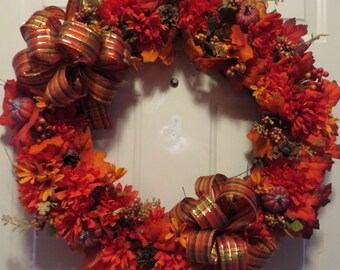 Fall Wreath, Autumn Wreath, Thanksgiving Wreath, Halloween Wreath, Fall Decoration, Door Wreath, Autumn Wreath, Wreath, Home Decoration