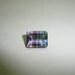 Banded Fluorite 10 x 8 mm Rectangular Striped Bicolor Gem Blue And Purple Bands Weighs 4.30 Cts-STUNNING SATURATION & CLARITY-Blue John Gem