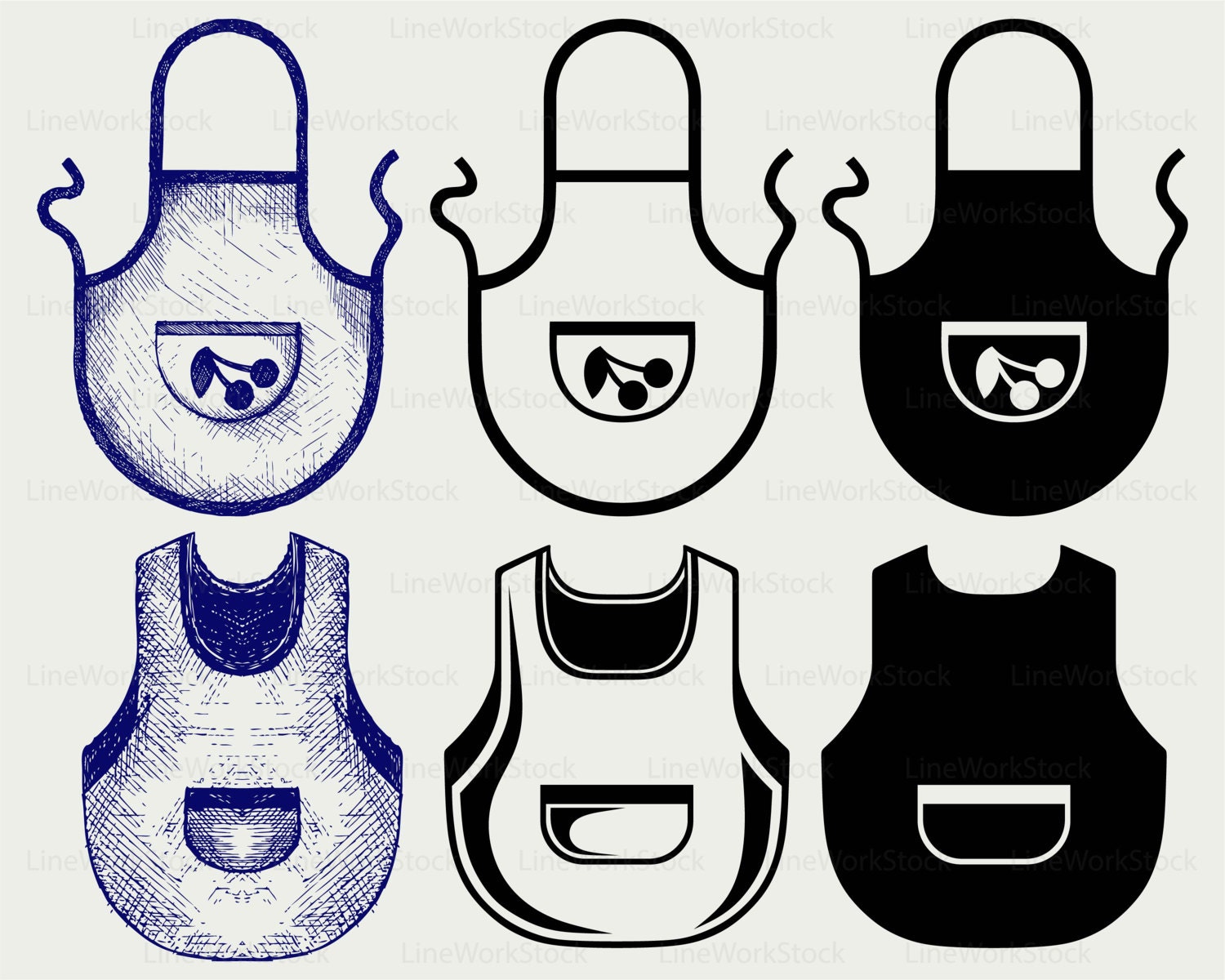 Apron svg/clipart/apron svg/apron silhouette/apron cricut cut