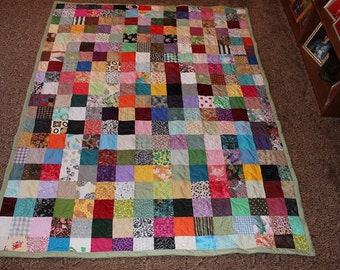 Twin Quilts - Scrappy Patchwork Quilt - Twin Size Quilt - Full Payment