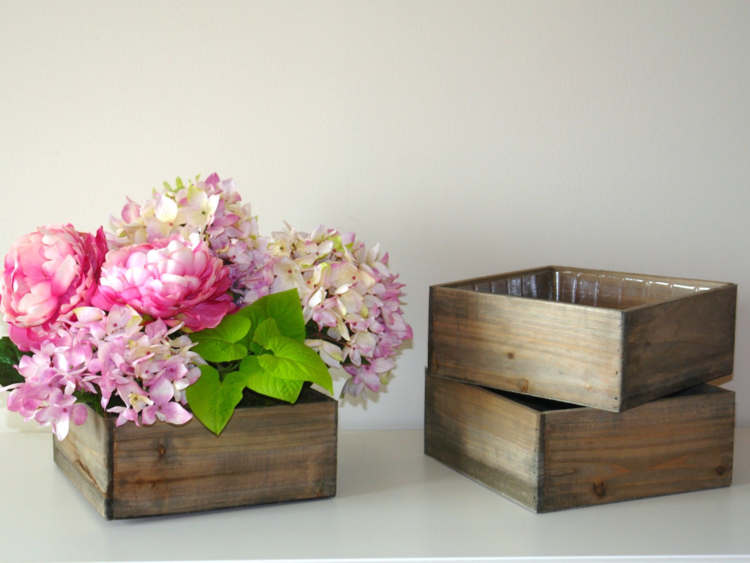 Wood Box Wooden Boxes Vase Succulent Planter Wedding Wood Box Wooden Boxes Vase Succulent Planter Wedding