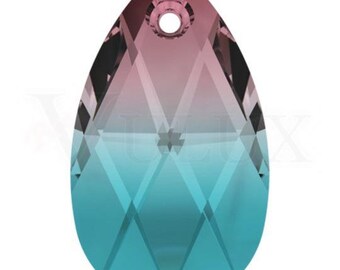 Swarovski - 6106 Pear shaped - Burg.-Bl. Zircon Bl. (723)-28 mm