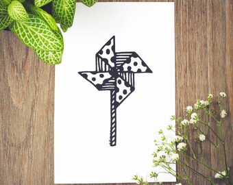 Illustration screen printed 10 x 15 CM - various ILLUSTRATIONS