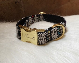 Adjustable dog collar "Chanel"