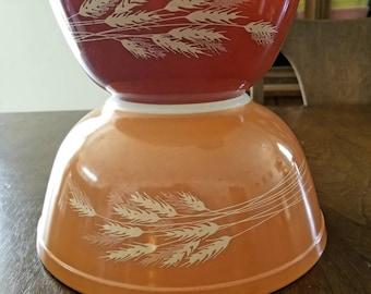 Pyrex Autumn Harvest Wheat Mixing Bowls