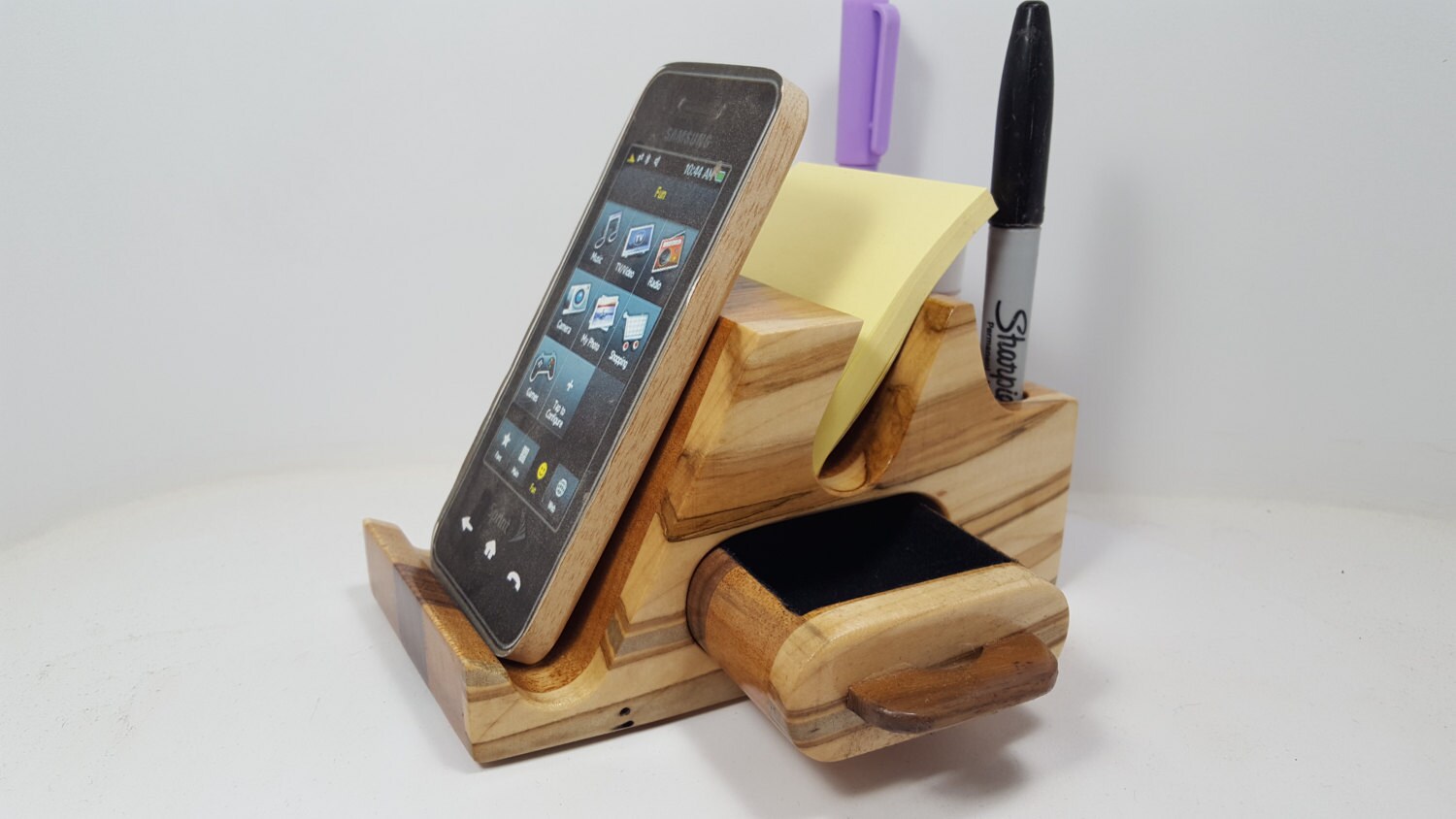 Large Desk Counter Table Wood Organizer Cell Phone Tablet