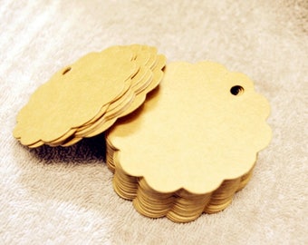 100pcs kraft hang tags,gift tag, labels,paper price tags, wedding favor tag