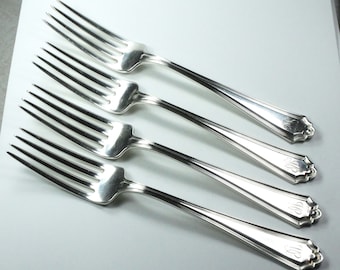 Vintage Alvin Sterling Silver Forks Hamilton Pattern Sterling Silver Alvin Forks Sterling Forks Sterling Silver Flatware Silver Dinner Forks