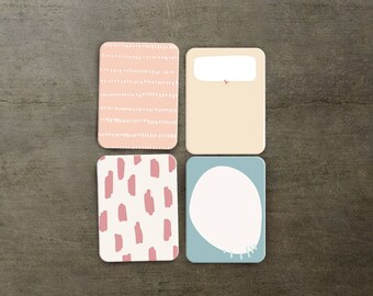 Printable Journaling Cards. 3x4in. Modern Contemporary Stationery. Cute.