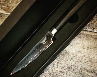 HTC-5 VG10 Sanmai Stainless Damascus Steak Knife
