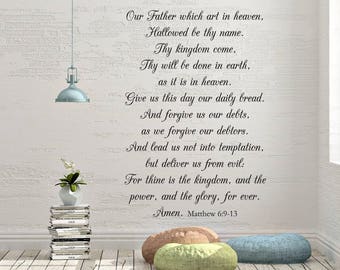 lords prayer print our father who art in heaven