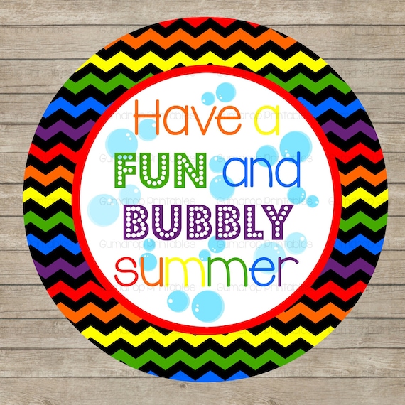 Have a Fun and Bubbly Summer ~ End School Year Class Teacher Printable ...