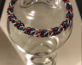 Patriotic 3-1 Half Persian ChainMaille Bracelet