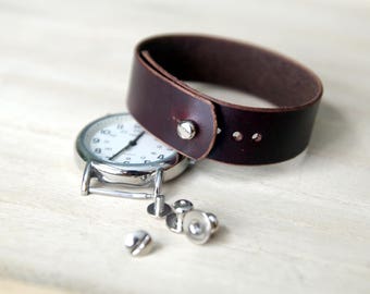 Leather watch strap for Timex Weekender - Color 8 Workshoe Butt Shell Cordovan Chromexcel 20mm