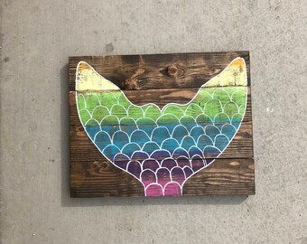 Mermaid tail wall hanging