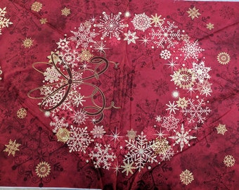Starry Night 2 Stonehenge-Red Panel Cotton Fabric by Northcott