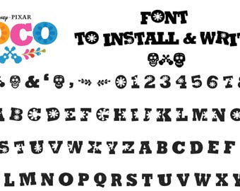 Coco Movie Inspired Font. To install and write AND CUT!