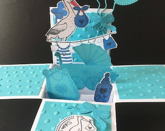 Baby It's a boy 3d popup card