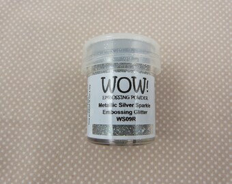 Silver embossing powder, glitter