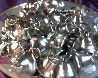 Wedding Bells, Kissing Bells, Wedding Favor, Bells, Silver Bells, 50 PIECES IN A SET, Ornimental Bells, Church Safe, Environmentally Safe