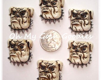 2 Piece Set BULLDOG GO DAWGS Sports Resins - Oh My Gosh Goodies