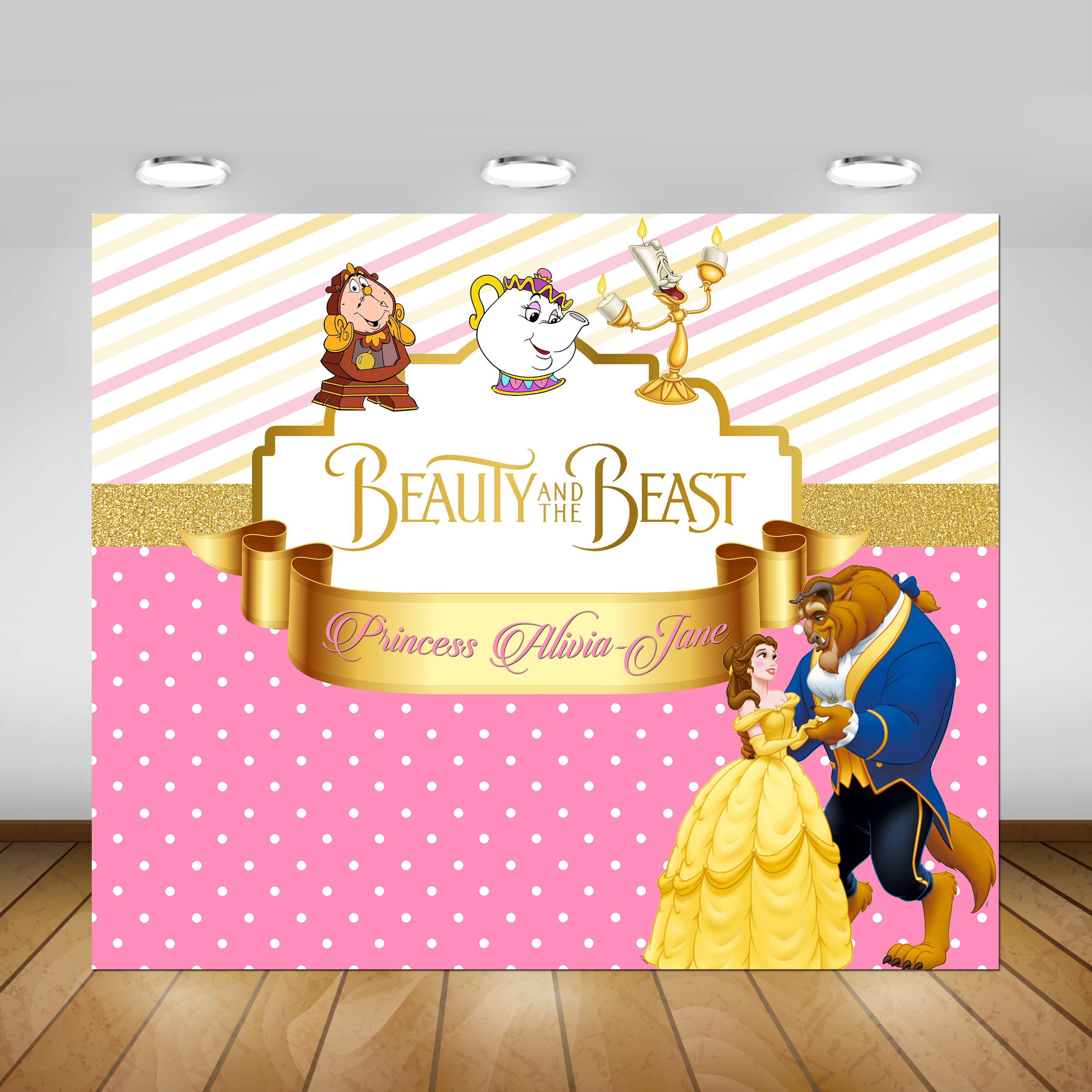 Beauty And The Beast Backdrop Beauty and the Beast Party